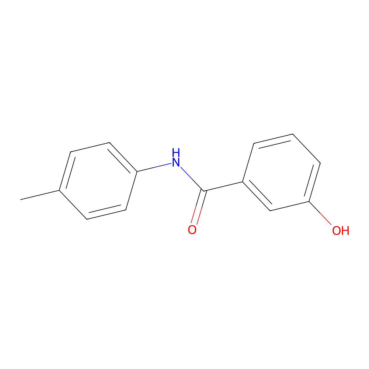 3-hydroxy-N-(4-methylphenyl)benzamide molecular structure, CAS 197141-59-6
