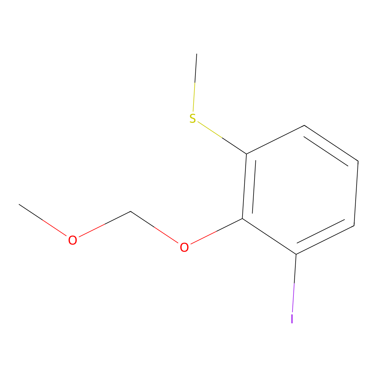 (3-Iodo-2-(methoxymethoxy)phenyl)(methyl)sulfane molecular structure, CAS 197149-37-4