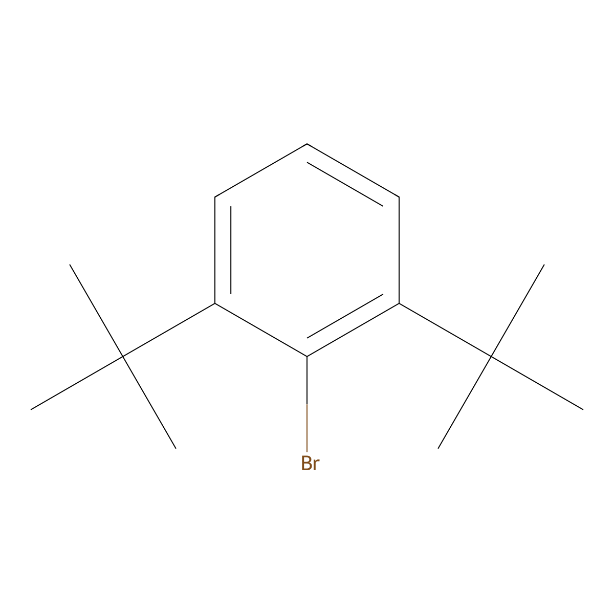 2-Bromo-1,3-di-tert-butylbenzene molecular structure, CAS 19715-32-3