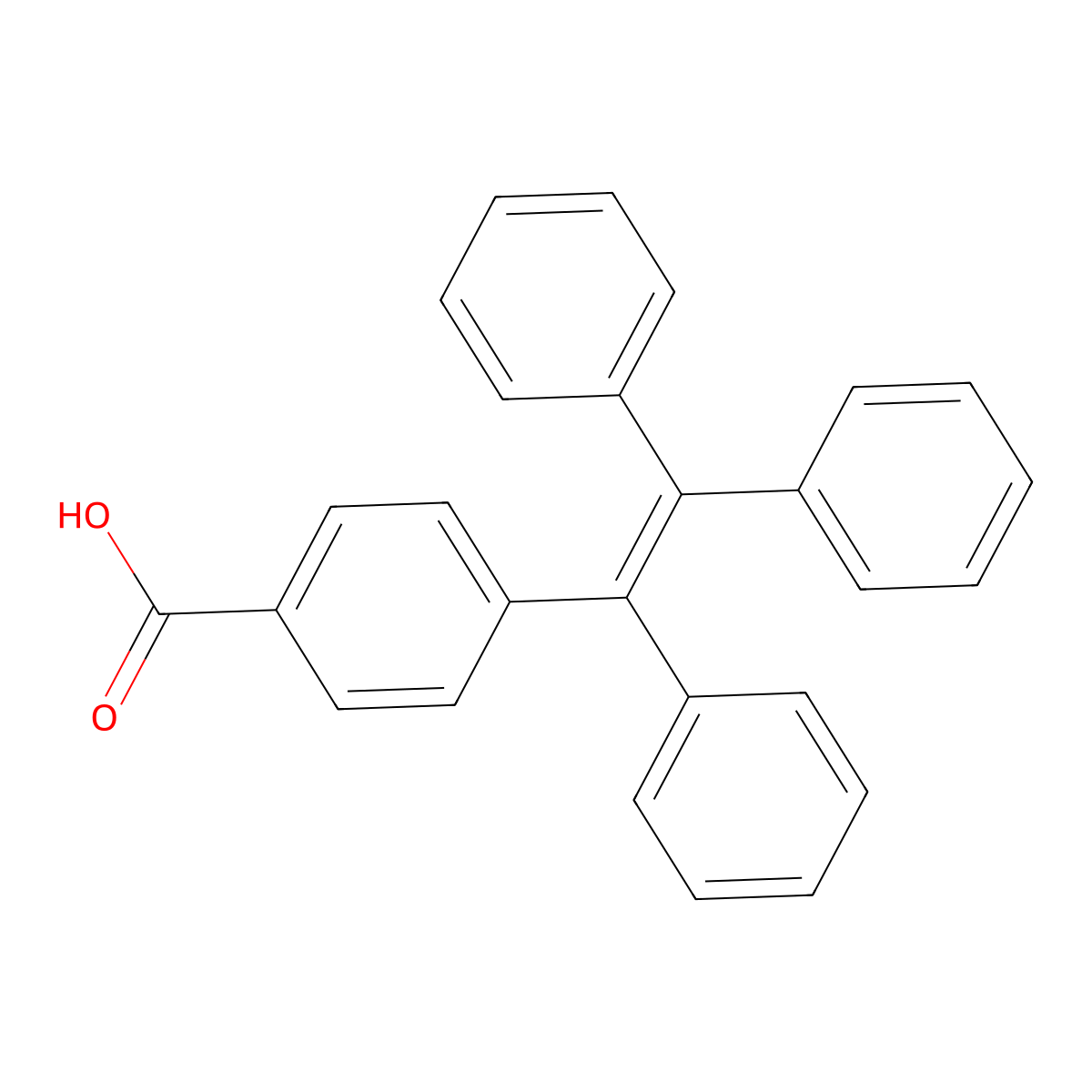 4-(1,2,2-Triphenylvinyl)benzoic Acid molecular structure, CAS 197153-87-0