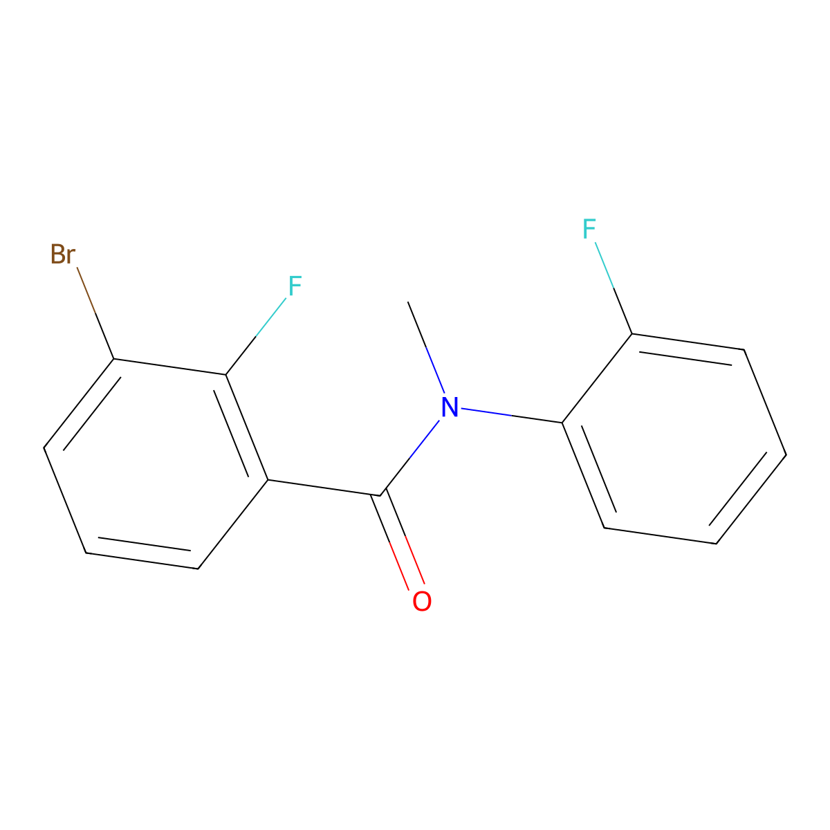 3-Bromo-2-fluoro-N-(2-fluorophenyl)-N-methylbenzamide molecular structure, CAS 1971570-91-8