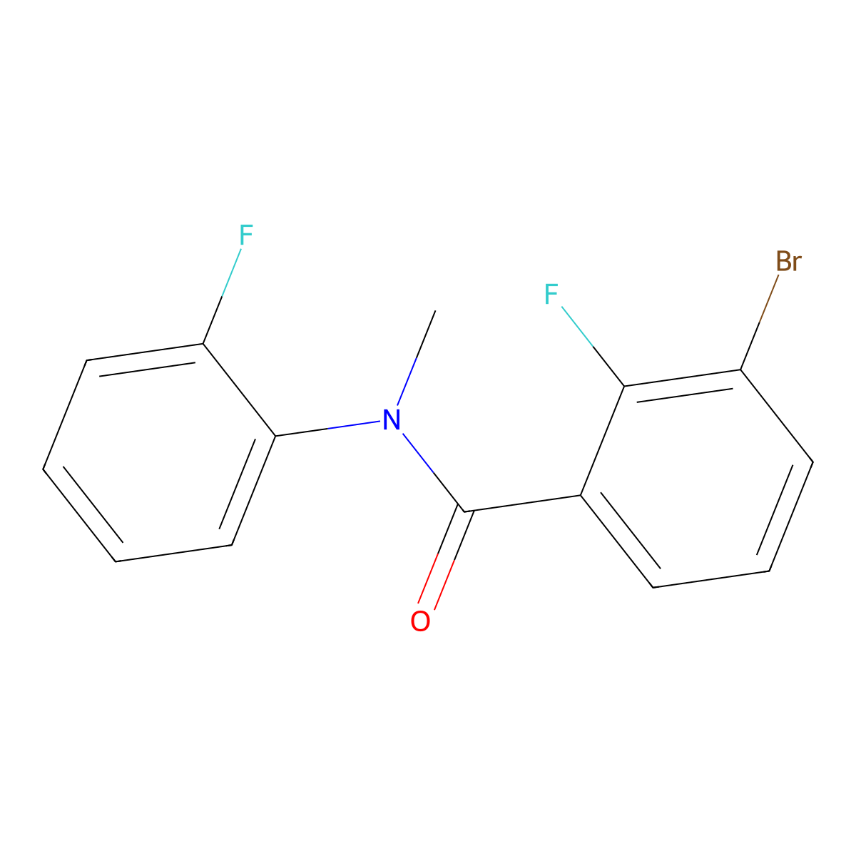 3-Bromo-2-fluoro-N-(2-fluorophenyl)-N-methylbenzamide molecular structure, CAS 1971570-91-8