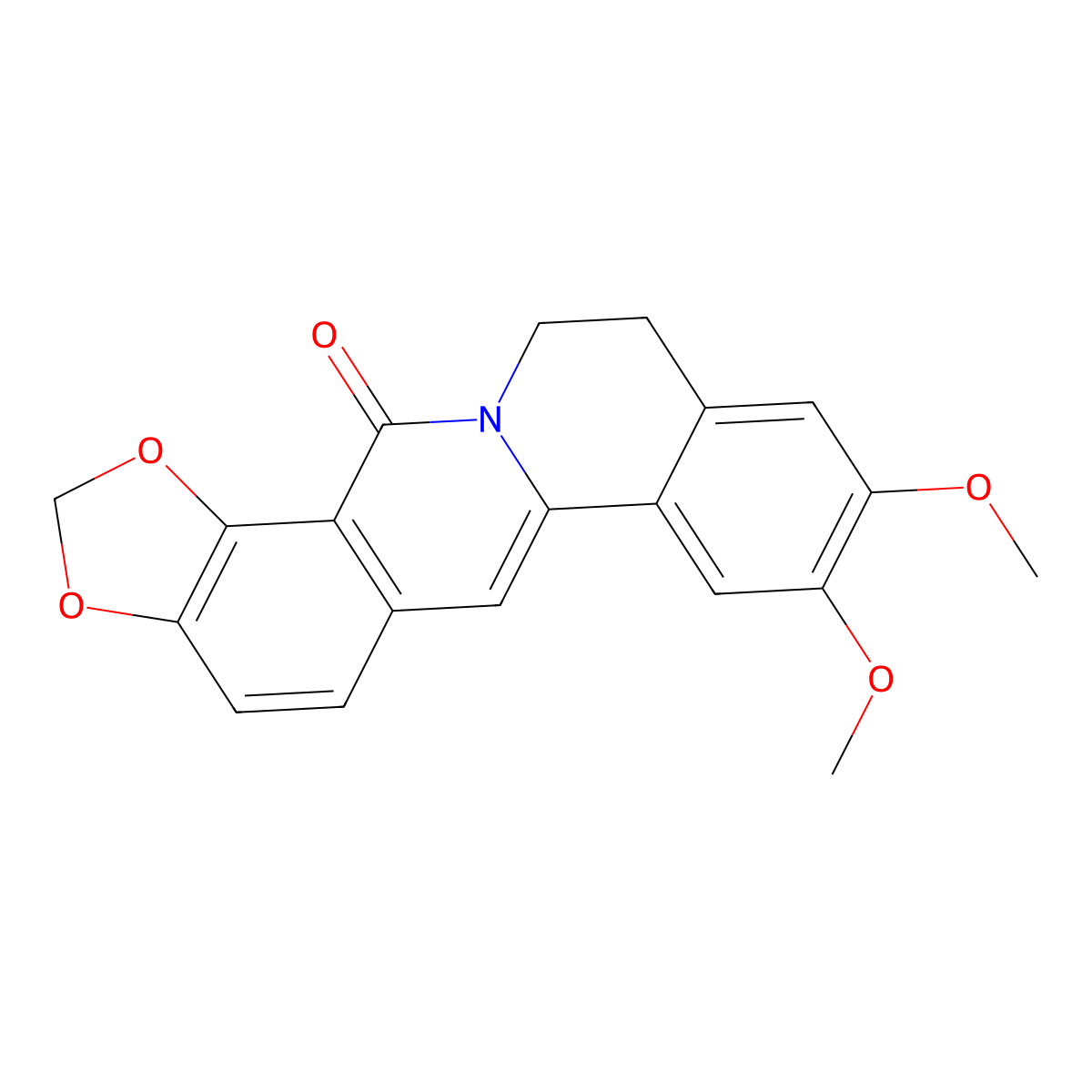 Oxyepiberberine molecular structure, CAS 19716-60-0