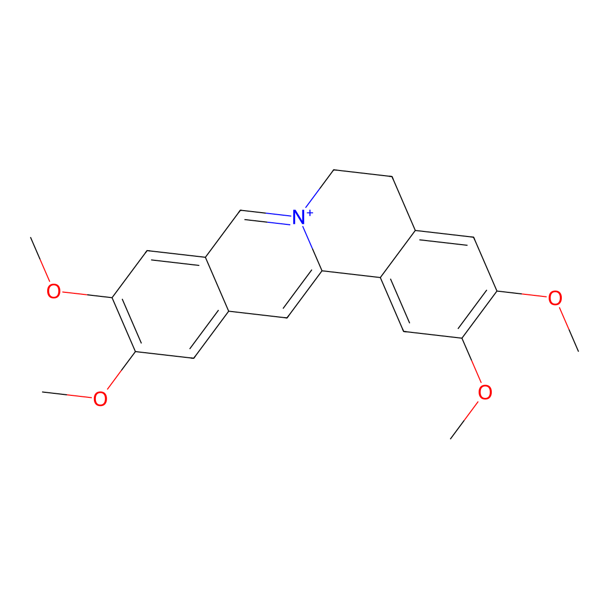 Pseudopalmatine molecular structure, CAS 19716-66-6