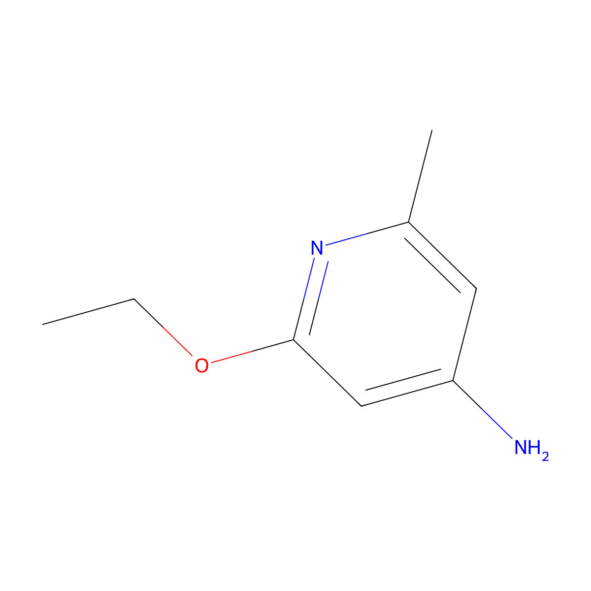 2-Ethoxy-6-methylpyridin-4-amine molecular structure, CAS 197163-57-8