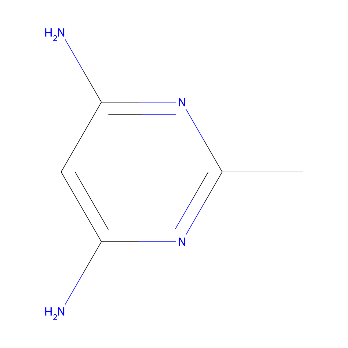 2-Methylpyrimidine-4,6-diamine molecular structure, CAS 197165-78-9
