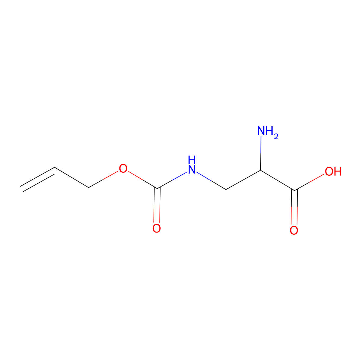 3-[[(2-Propen-1-yloxy)carbonyl]amino]-L-alanine molecular structure, CAS 197169-71-4