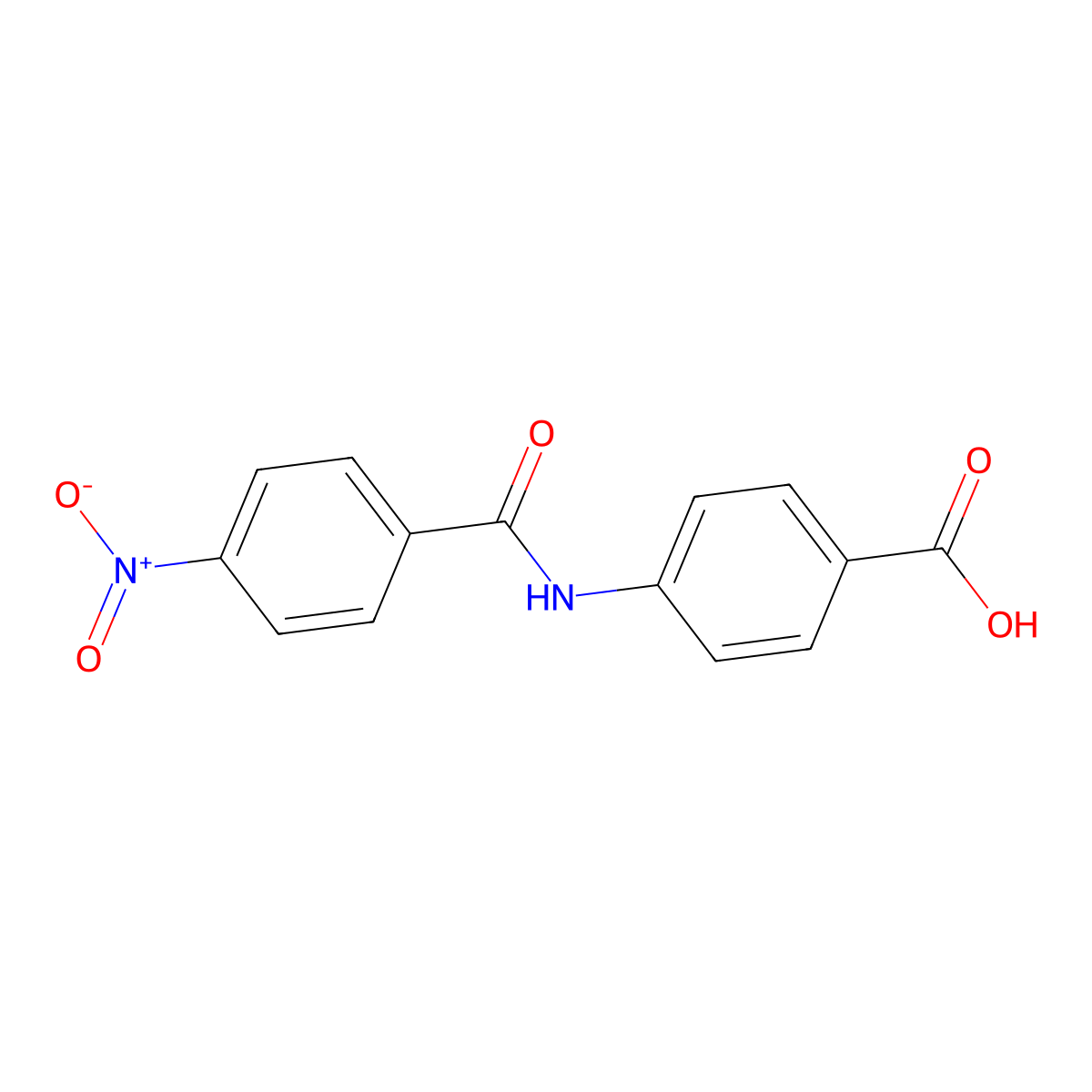 4-[(4-Nitrobenzoyl)amino]benzoic acid molecular structure, CAS 19717-14-7