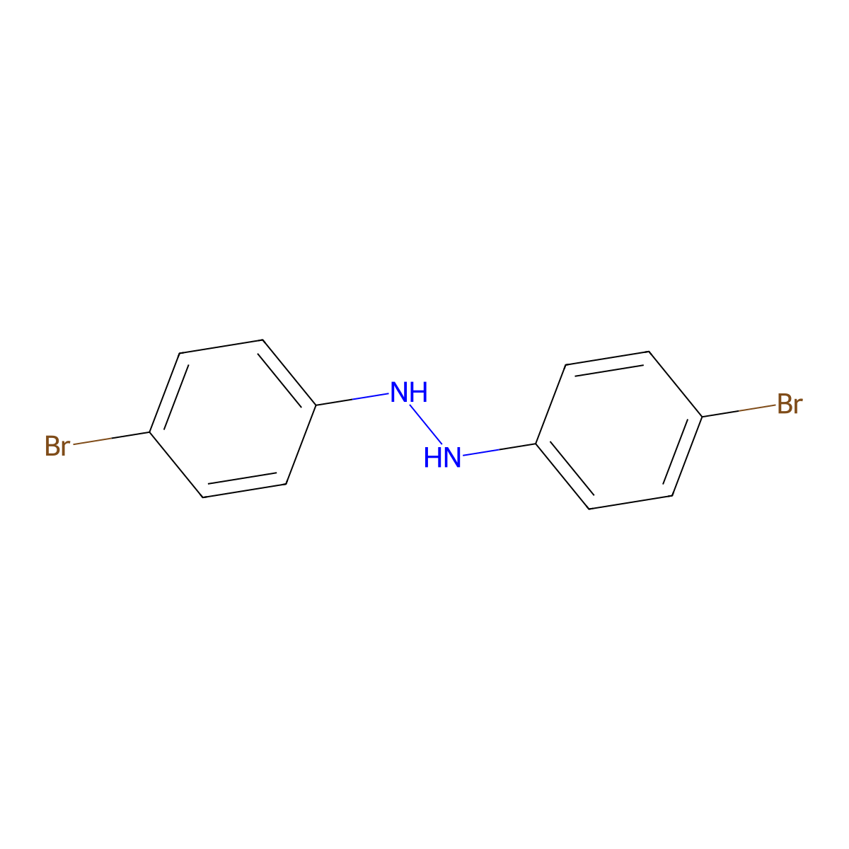 1,2-Bis(4-bromophenyl)hydrazine molecular structure, CAS 19717-43-2