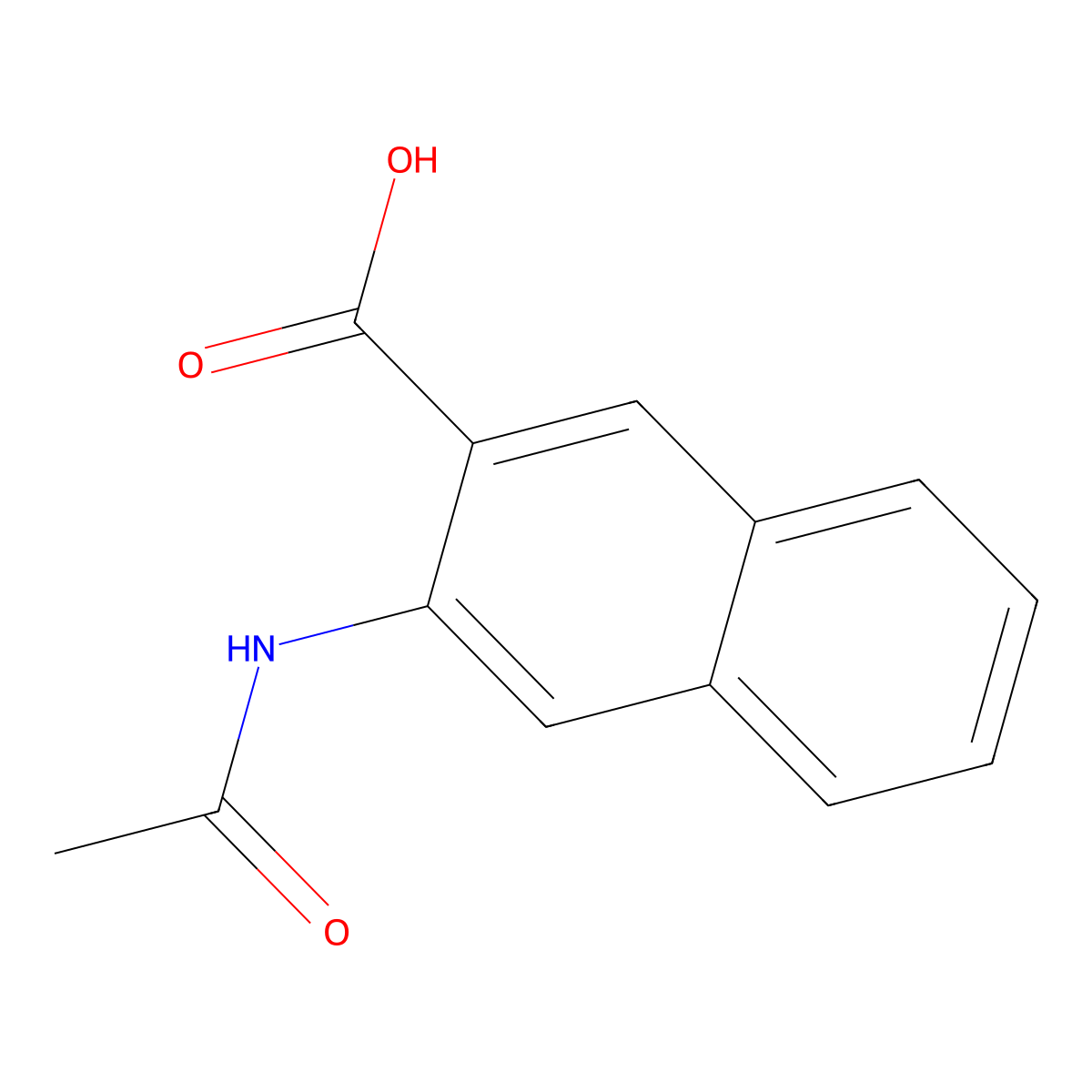 3-(Acetylamino)-2-naphthoic acid molecular structure, CAS 19717-59-0