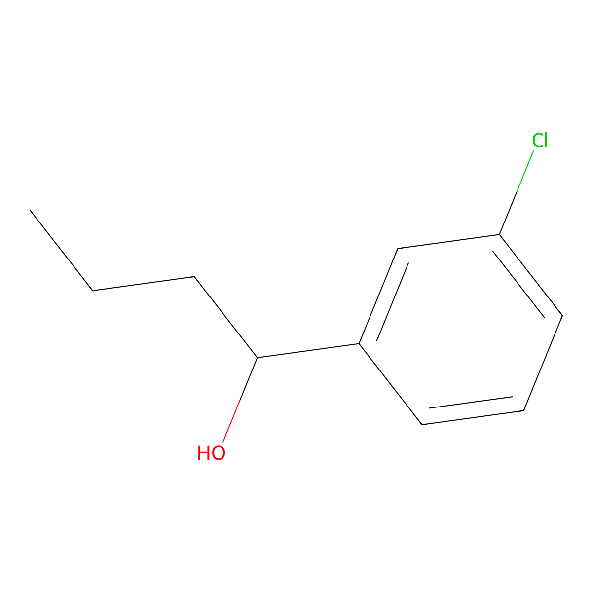 1-(3-Chlorophenyl)butan-1-ol molecular structure, CAS 197170-02-8