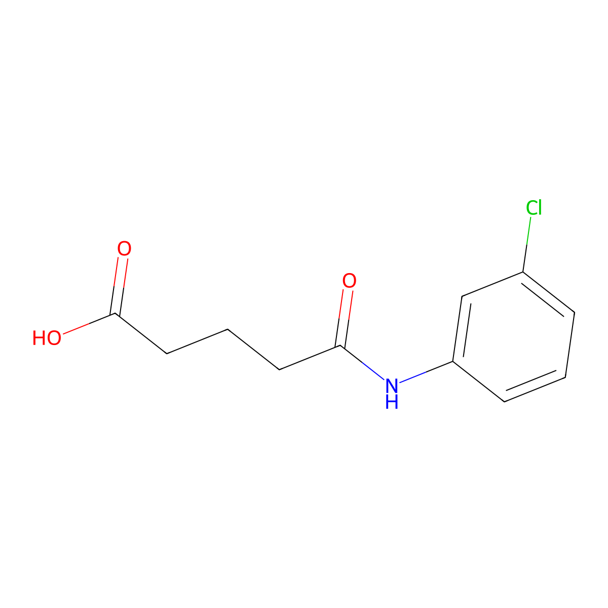 5-[(3-Chlorophenyl)amino]-5-oxopentanoic acid molecular structure, CAS 197170-08-4