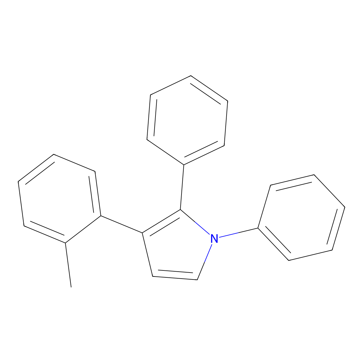 3-(2-Methylphenyl)-1,2-diphenyl-1H-pyrrole molecular structure, CAS 197172-47-7