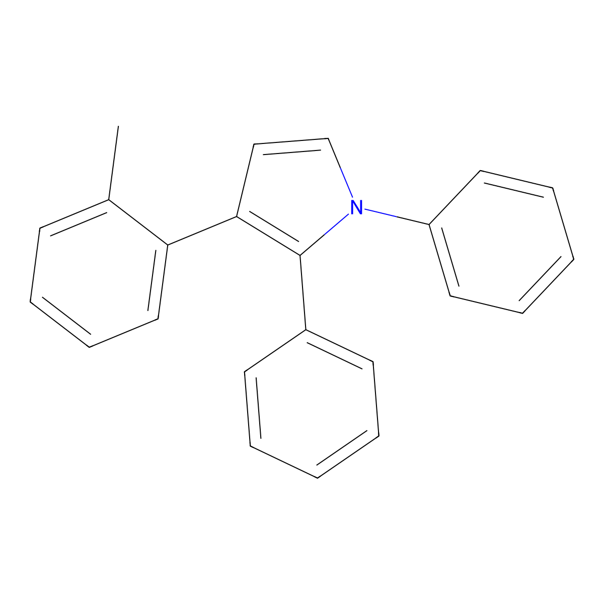 3-(2-Methylphenyl)-1,2-diphenyl-1H-pyrrole molecular structure, CAS 197172-47-7