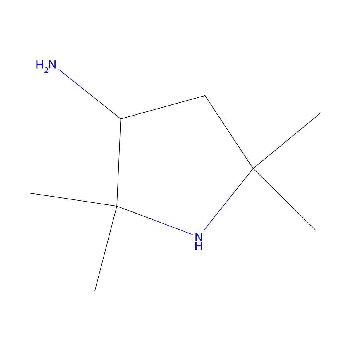 2,2,5,5-Tetramethylpyrrolidin-3-amine molecular structure, CAS 197174-64-4