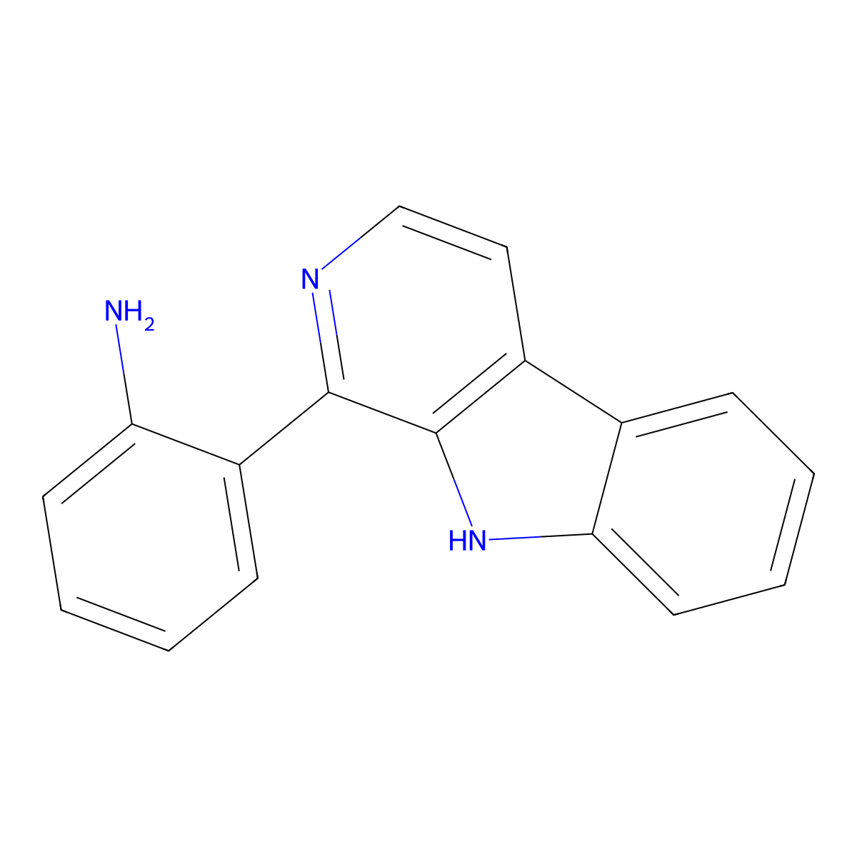2-(9H-Pyrido[3,4-B]indol-1-YL)aniline molecular structure, CAS 197177-57-4