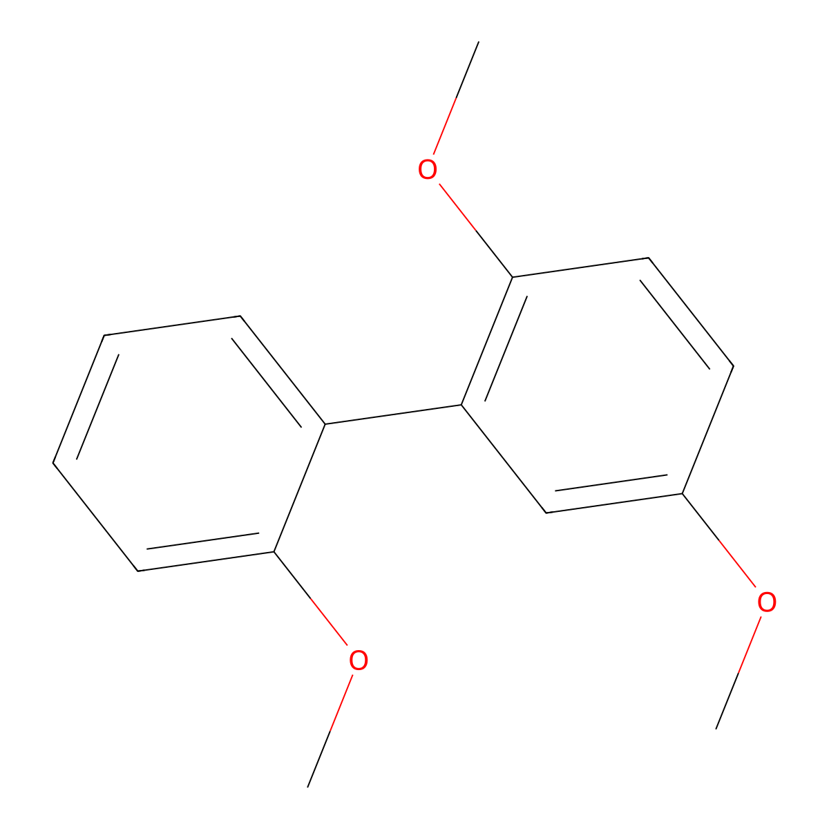 Biphenyl, 2,2',5-trimethoxy- molecular structure, CAS 19718-53-7