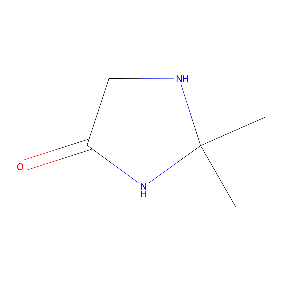2,2-Dimethylimidazolidin-4-one molecular structure, CAS 19718-87-7