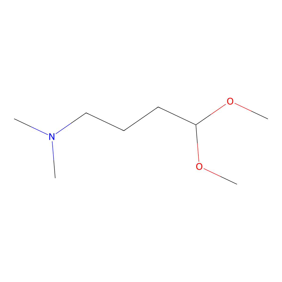 4-(Dimethylamino)butyraldehyde Dimethyl Acetal molecular structure, CAS 19718-92-4