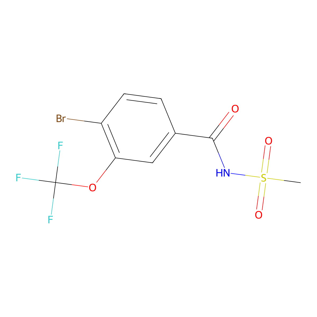 N-(4-Bromo-3-trifluoromethoxybenzoyl)-methanesulfonamide molecular structure, CAS 1971914-70-1