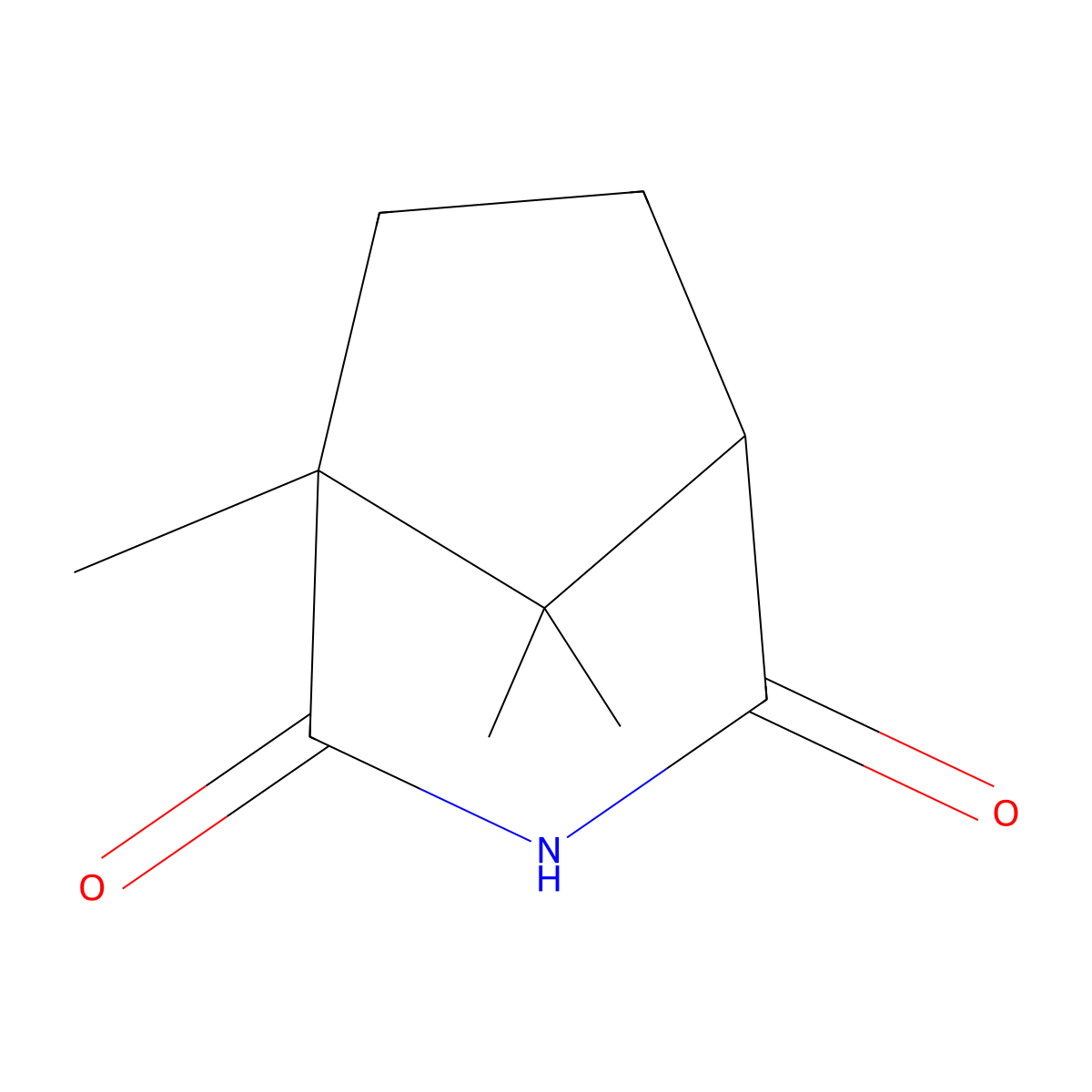 1,8,8-Trimethyl-3-azabicyclo[3.2.1]octane-2,4-dione molecular structure, CAS 1972-03-8