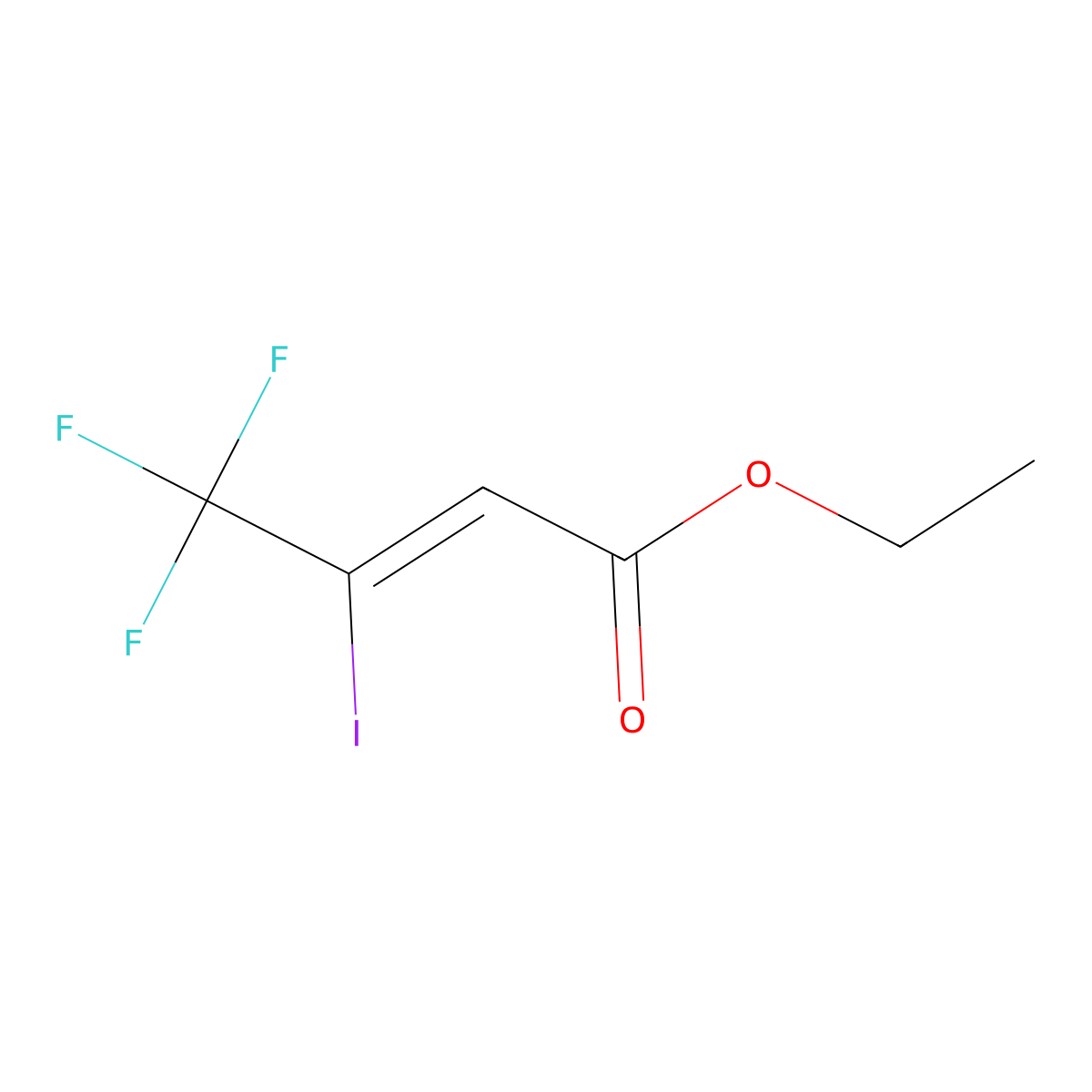 ethyl (2Z)-4,4,4-trifluoro-3-iodobut-2-enoate molecular structure, CAS 197218-85-2