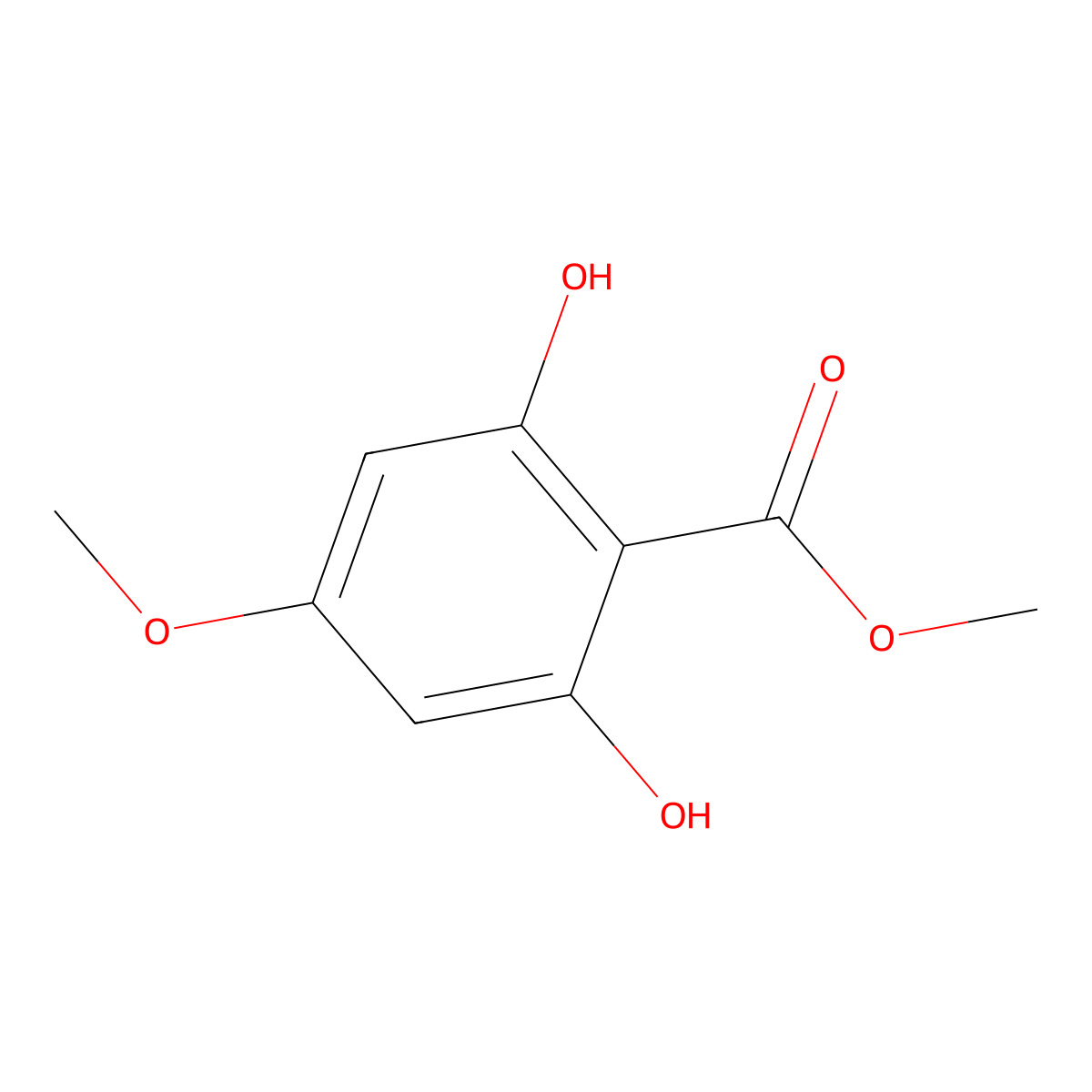 Methyl 2,6-dihydroxy-4-methoxybenzoate molecular structure, CAS 19722-76-0