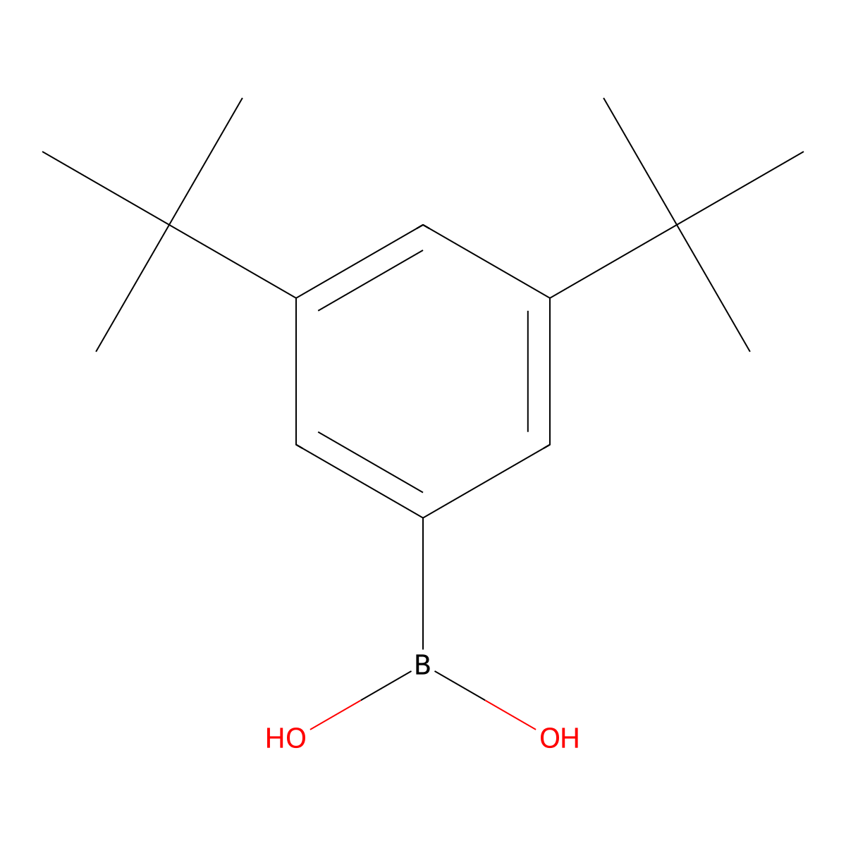 (3,5-Di-tert-butylphenyl)boronic acid molecular structure, CAS 197223-39-5