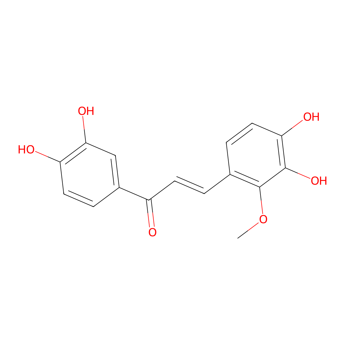 (2E)-3-(3,4-Dihydroxy-2-methoxyphenyl)-1-(3,4-dihydroxyphenyl)-2-propen-1-one molecular structure, CAS 197227-39-7