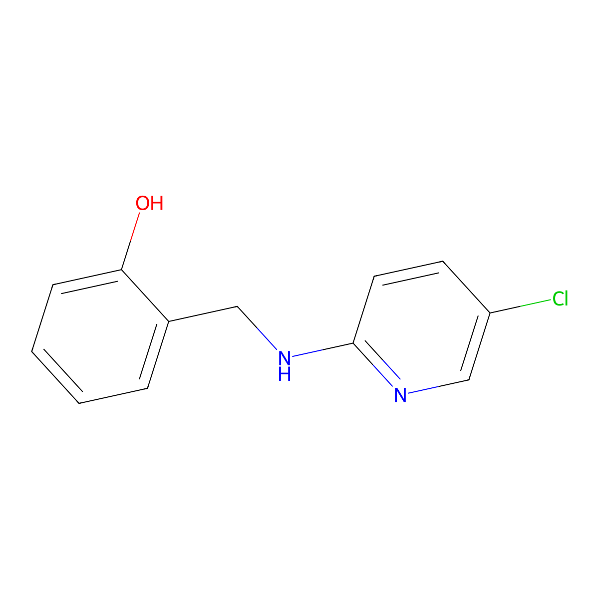 2-[[(5-Chloropyridin-2-yl)amino]methyl]phenol molecular structure, CAS 197228-17-4