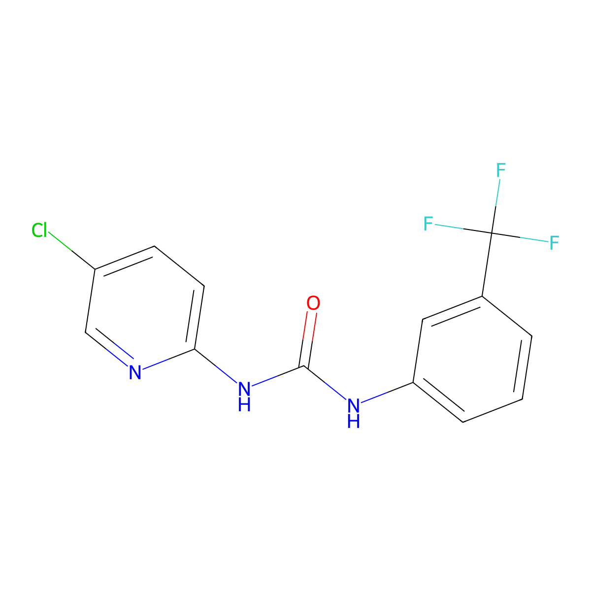1-(5-Chloropyridin-2-yl)-3-[3-(trifluoromethyl)phenyl]urea molecular structure, CAS 197228-36-7