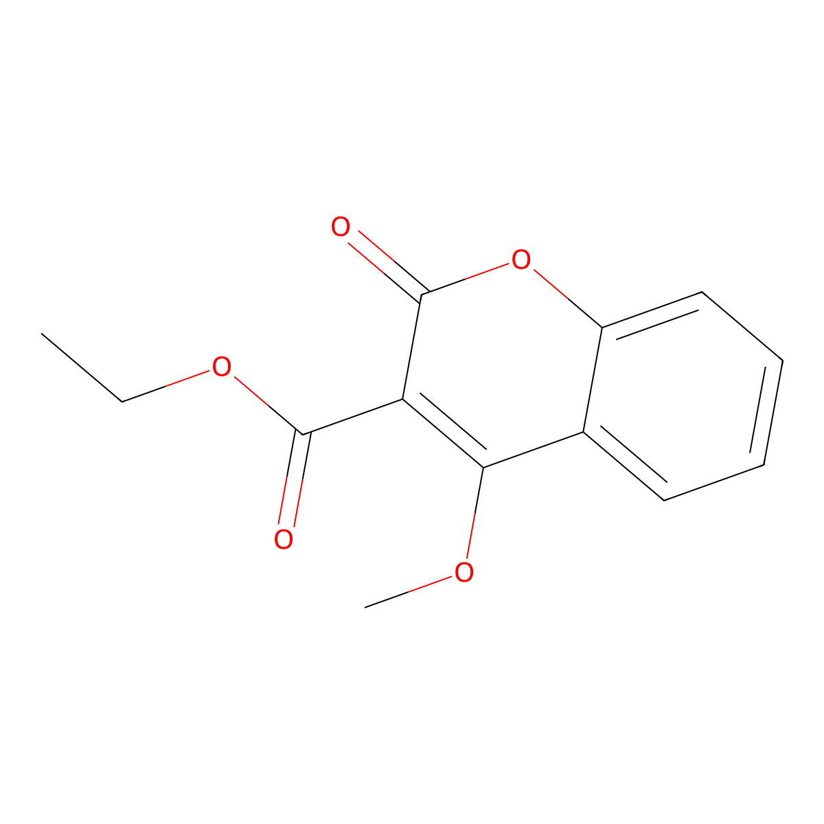 Ethyl 4-methoxy-2-oxo-2H-chromene-3-carboxylate molecular structure, CAS 19723-37-6