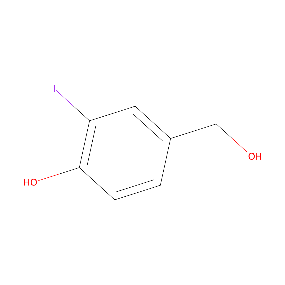4-(Hydroxymethyl)-2-iodophenol molecular structure, CAS 197230-74-3