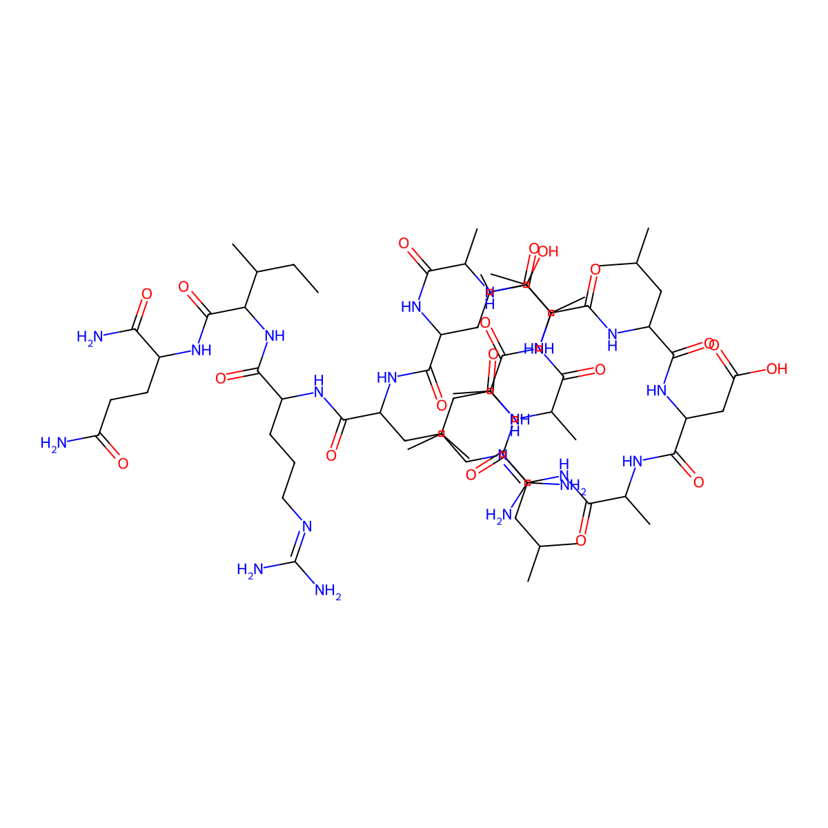 AC-Ala-thr-leu-asp-ala-leu-leu-ala-ala-leu-arg-arg-ile-gln-NH2 molecular structure, CAS 197230-90-3