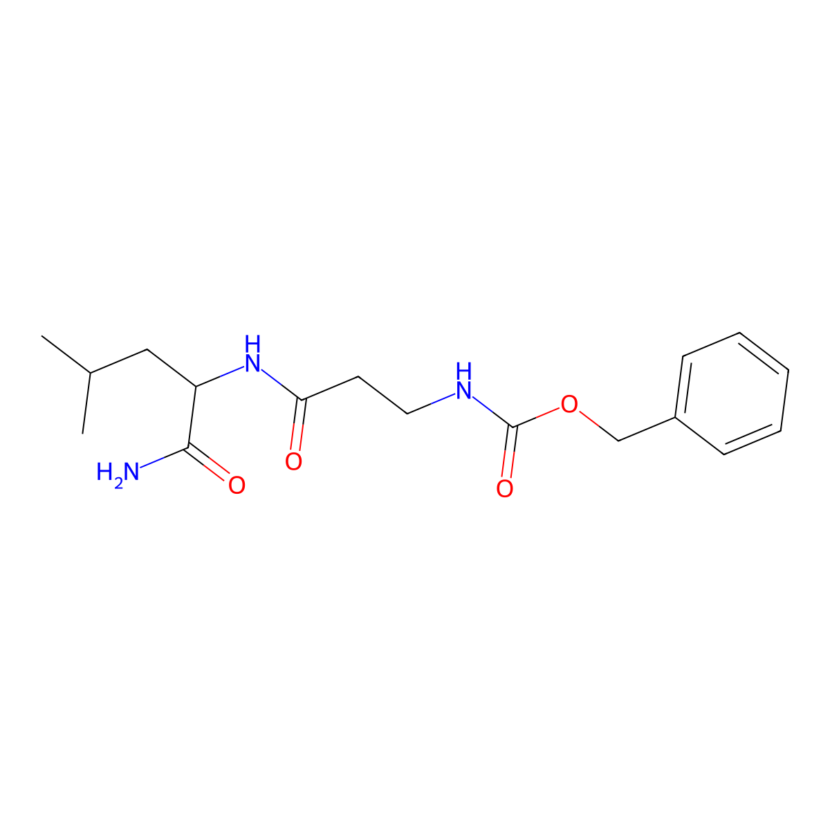 L-Leucinamide, N-[(phenylmethoxy)carbonyl]-beta-alanyl- molecular structure, CAS 197237-13-1