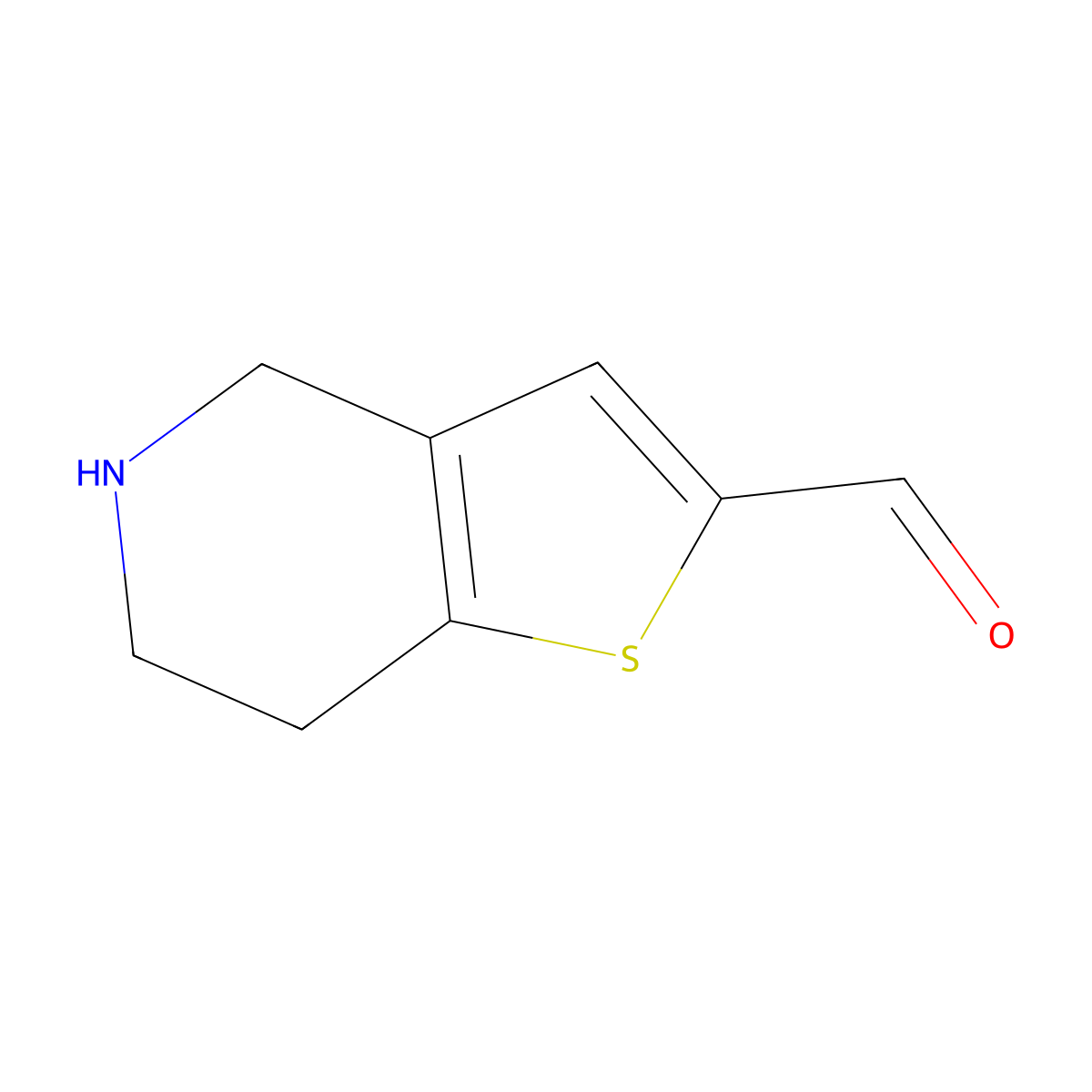 4,5,6,7-Tetrahydrothieno[3,2-c]pyridine-2-carbaldehyde molecular structure, CAS 197237-97-1