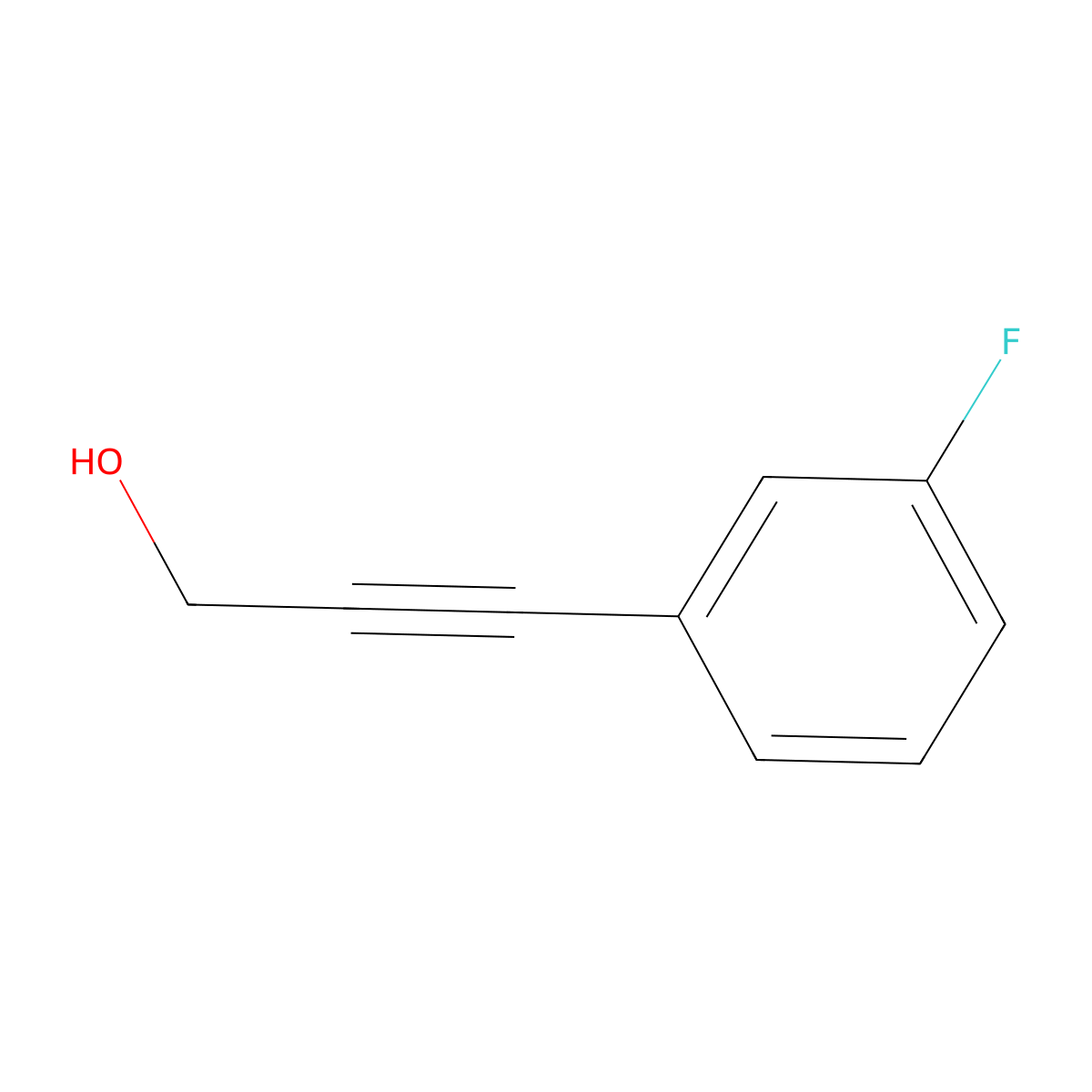 3-(3-Fluorophenyl)prop-2-yn-1-ol molecular structure, CAS 197239-54-6