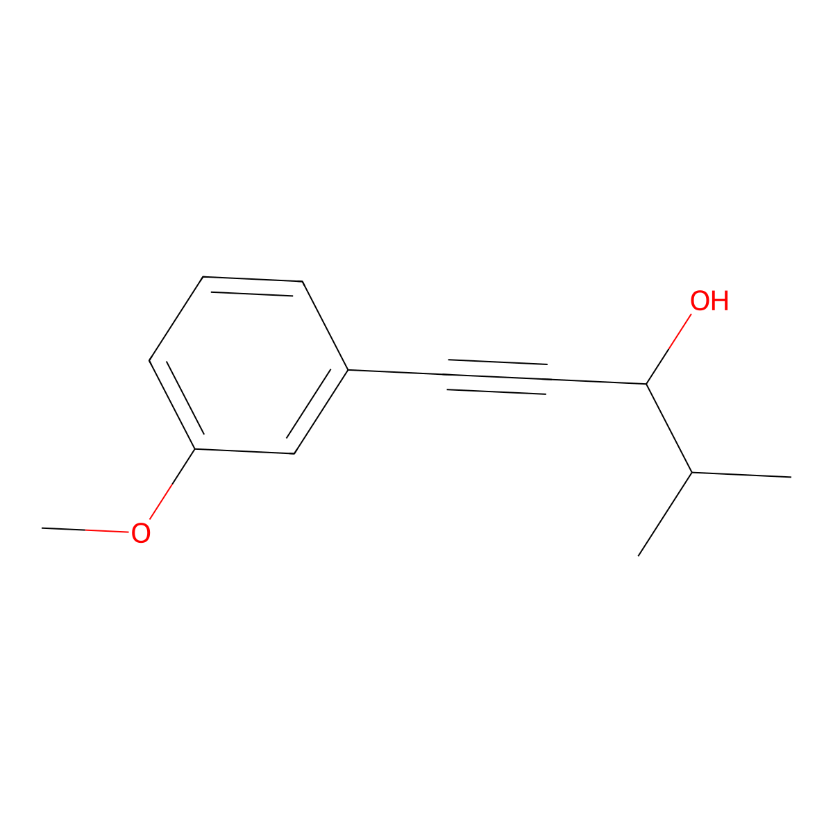 1-(3-Methoxyphenyl)-4-methyl-1-pentyn-3-ol molecular structure, CAS 197239-55-7