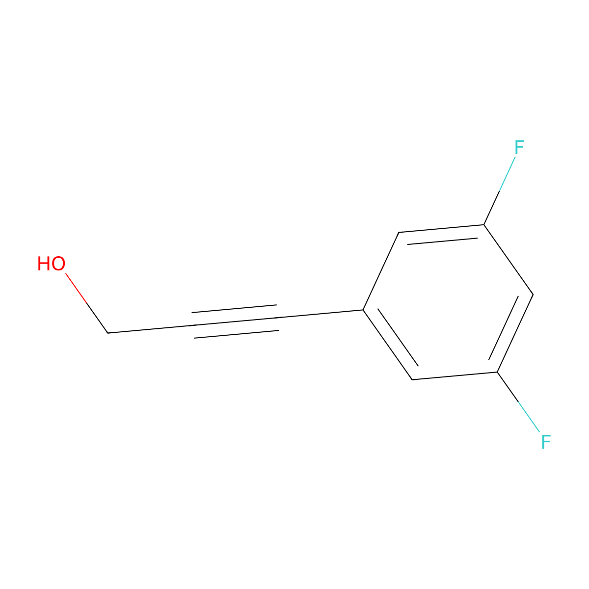 3-(3,5-Difluorophenyl)prop-2-yn-1-ol molecular structure, CAS 197239-59-1