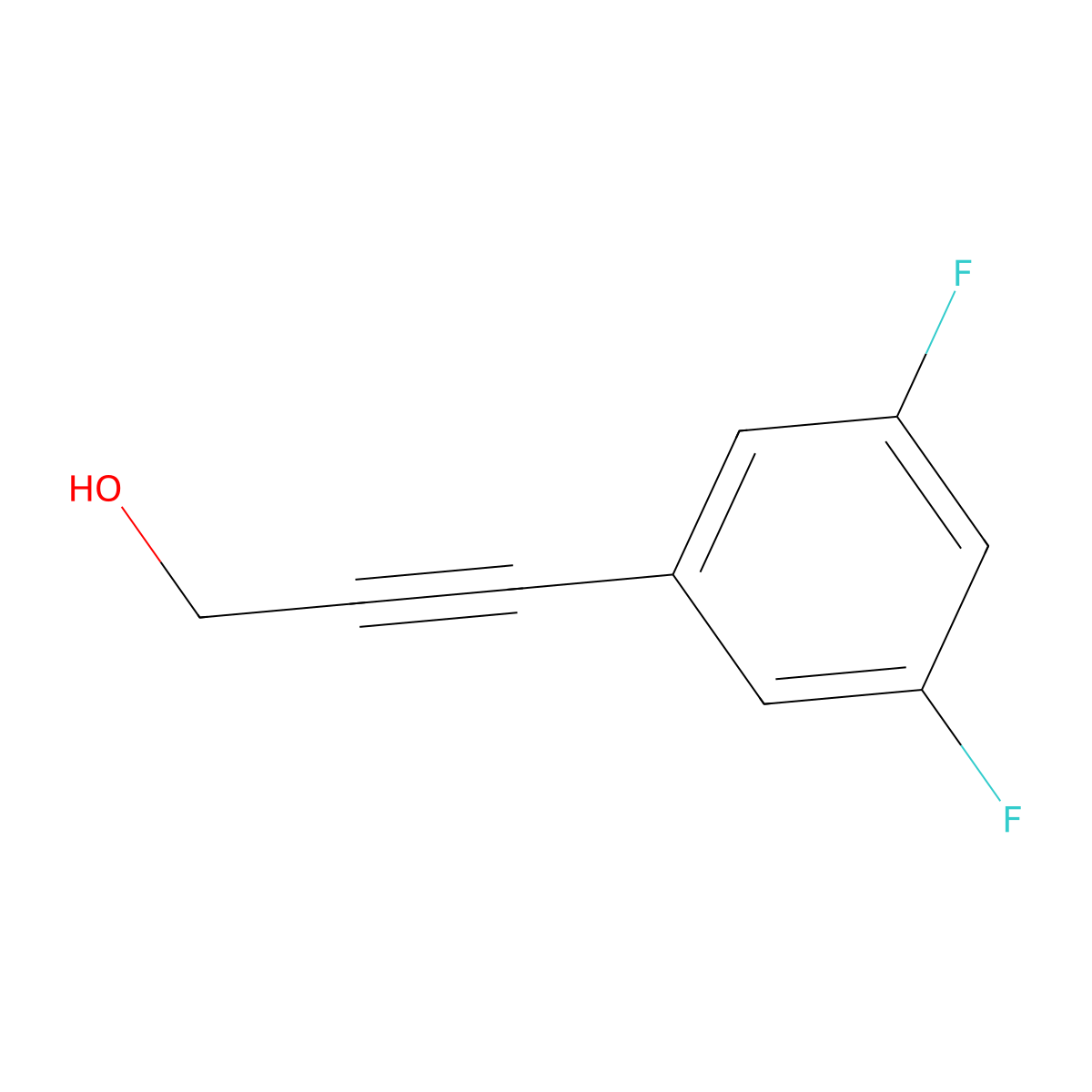 3-(3,5-Difluorophenyl)prop-2-yn-1-ol molecular structure, CAS 197239-59-1