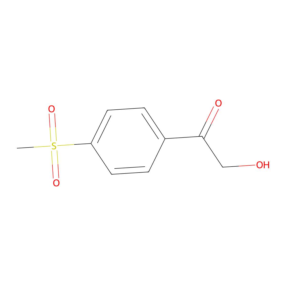 2-Hydroxy-1-[4-(methylsulfonyl)phenyl]-1-ethanone molecular structure, CAS 197240-27-0