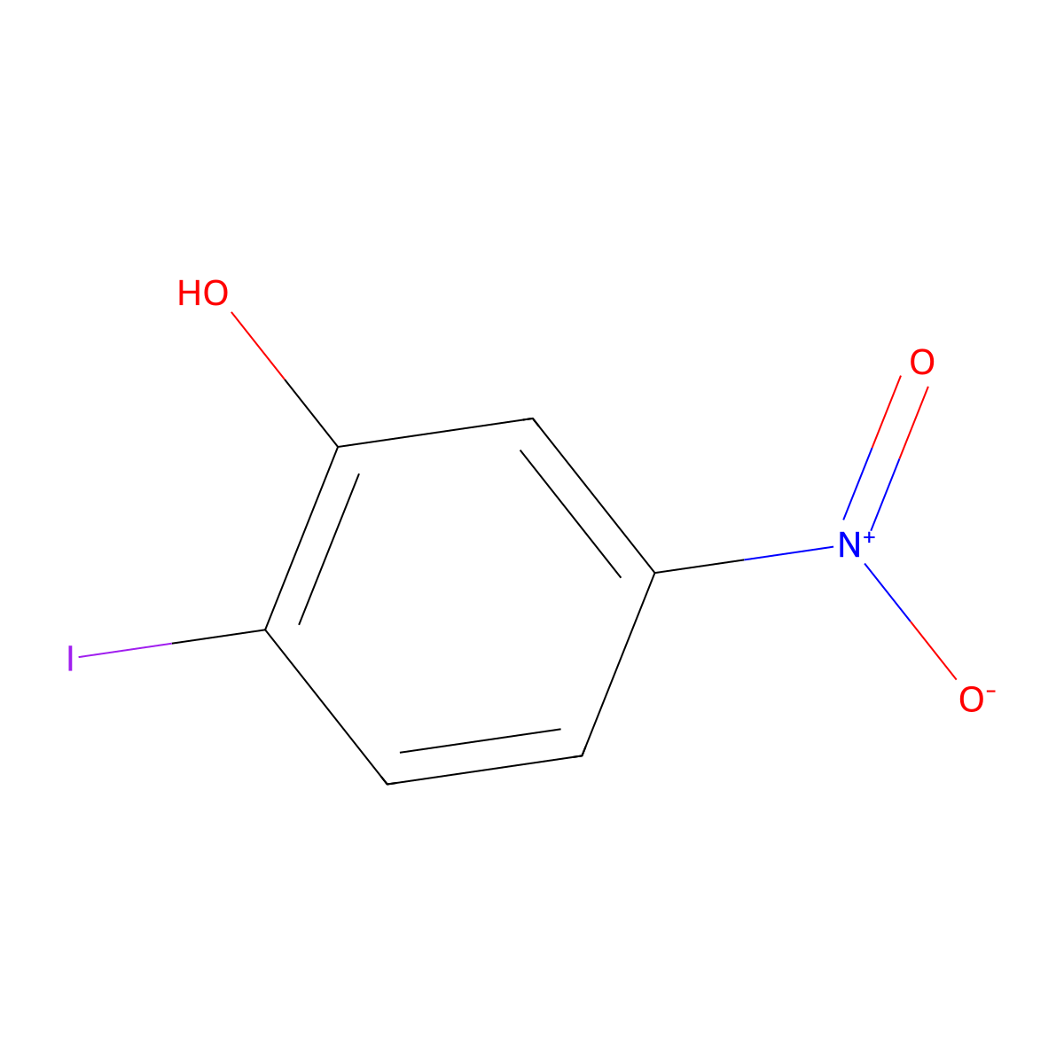 2-Iodo-5-nitrophenol molecular structure, CAS 197243-46-2