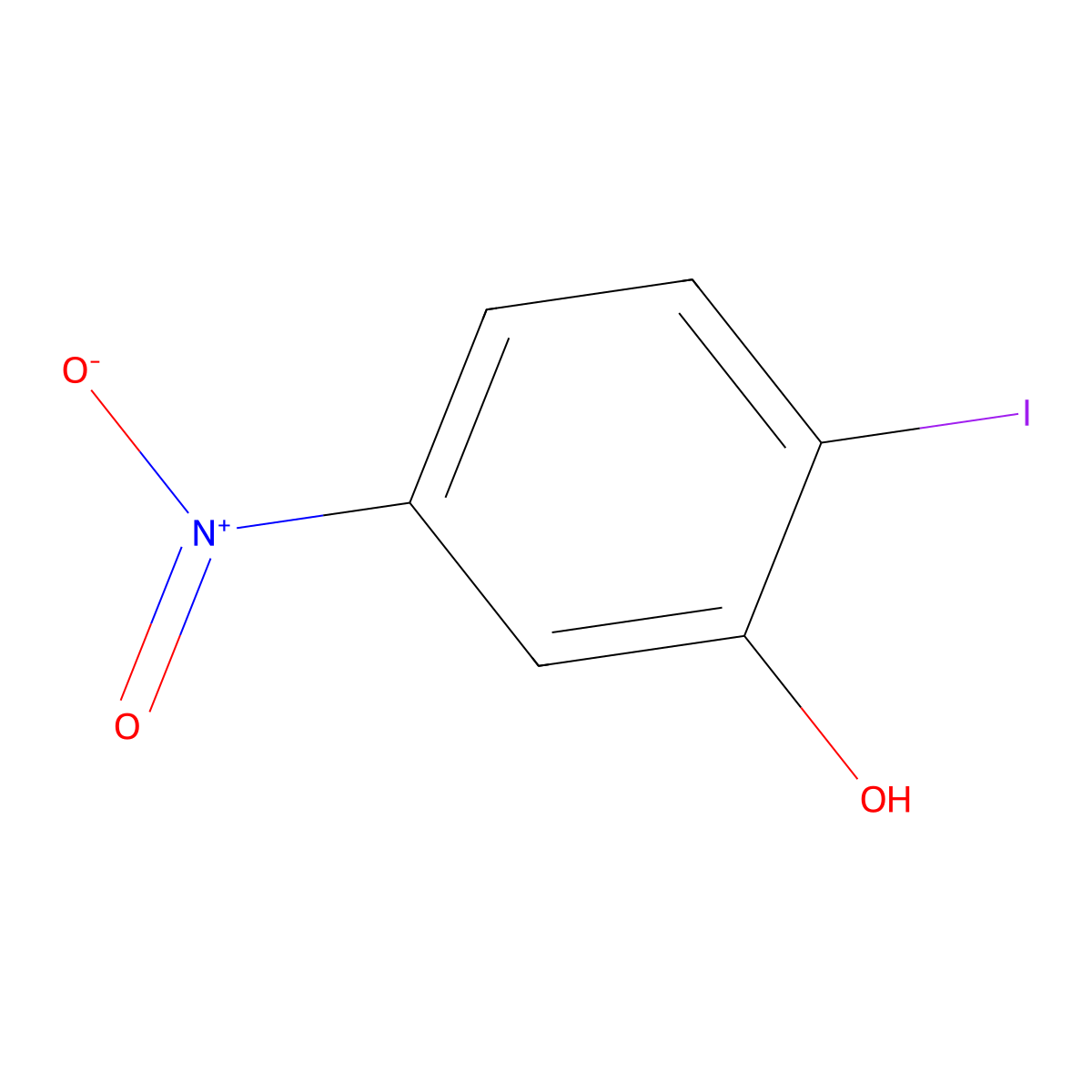 2-Iodo-5-nitrophenol molecular structure, CAS 197243-46-2