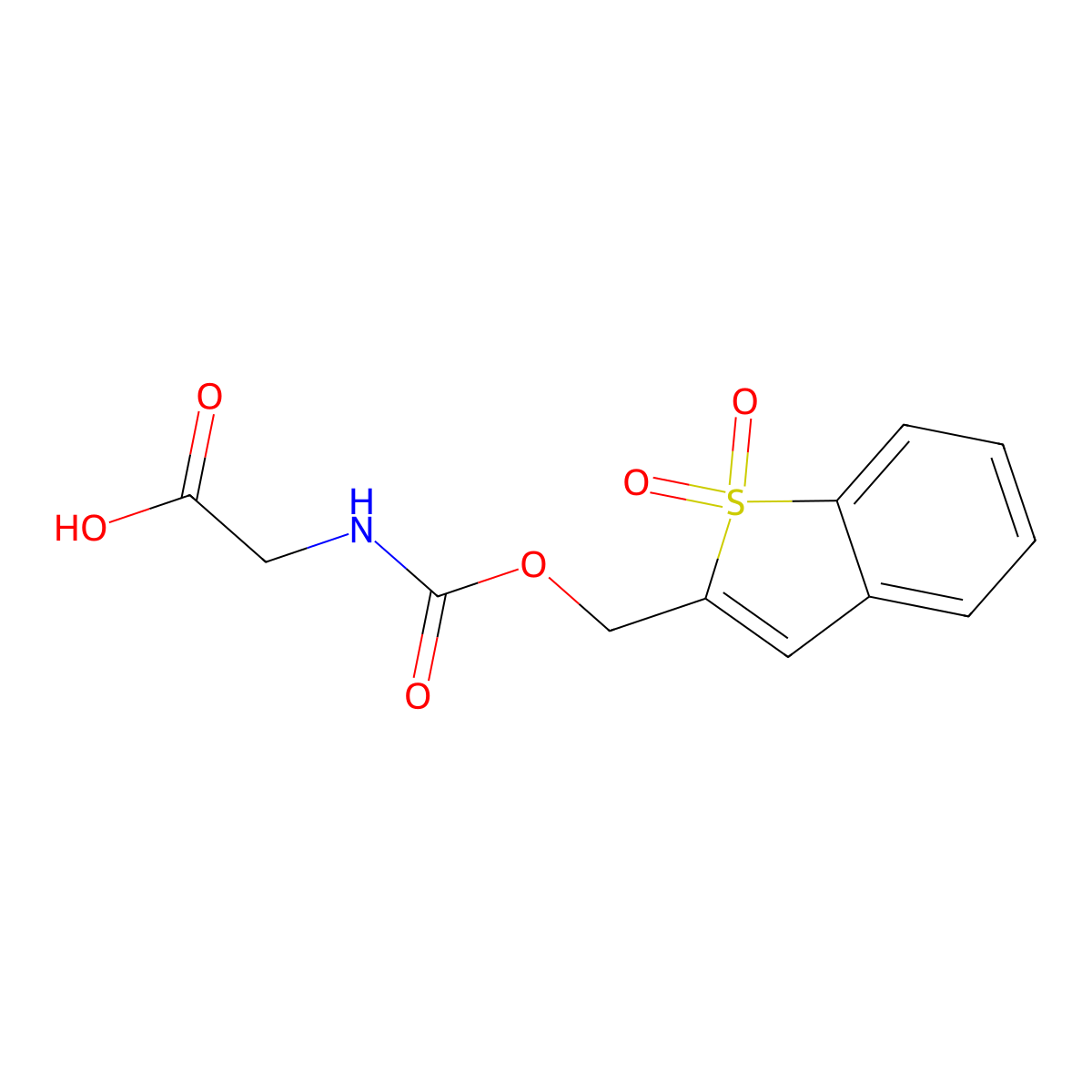 N-Bsmoc-glycine molecular structure, CAS 197245-13-9