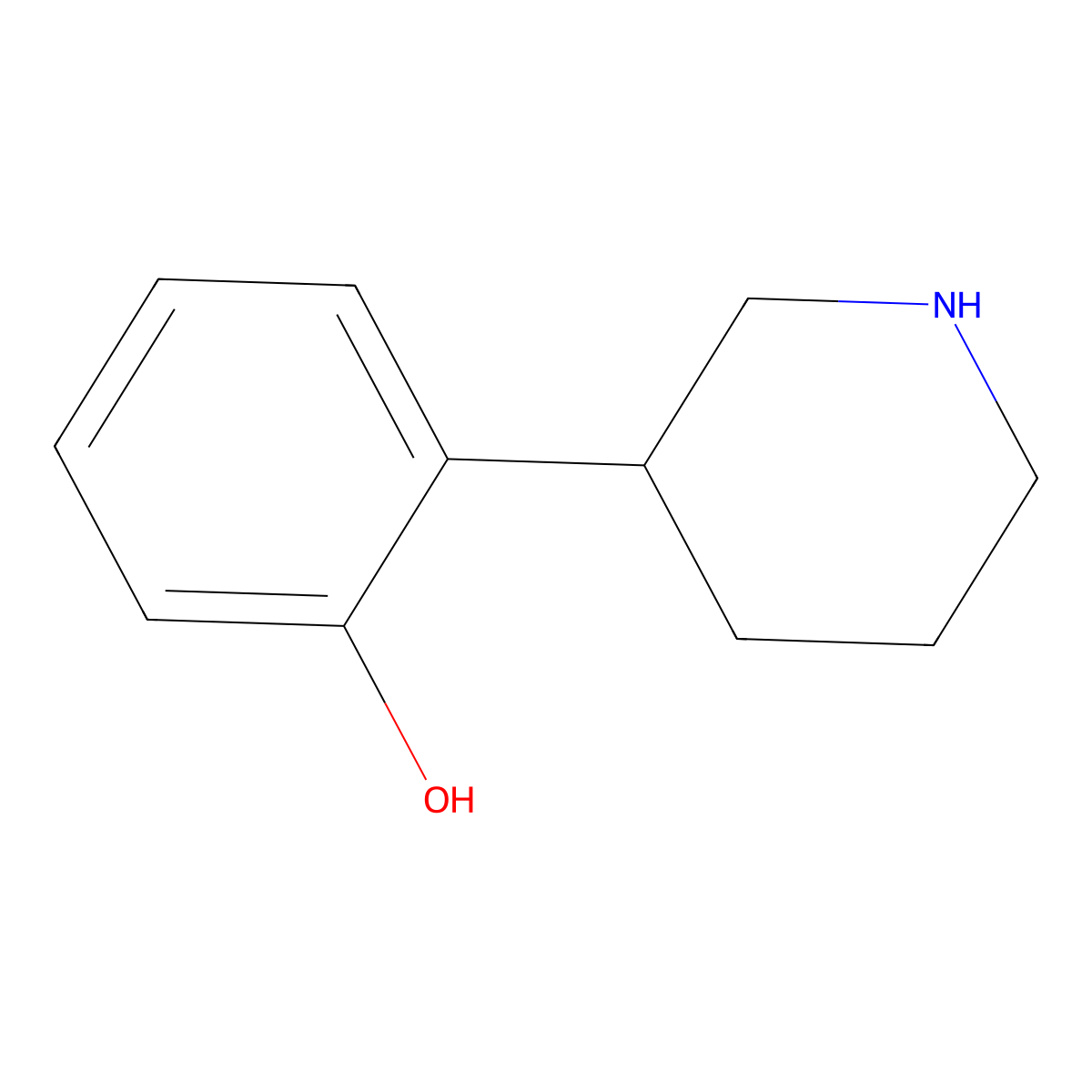 2-(Piperidin-3-yl)phenol molecular structure, CAS 19725-17-8