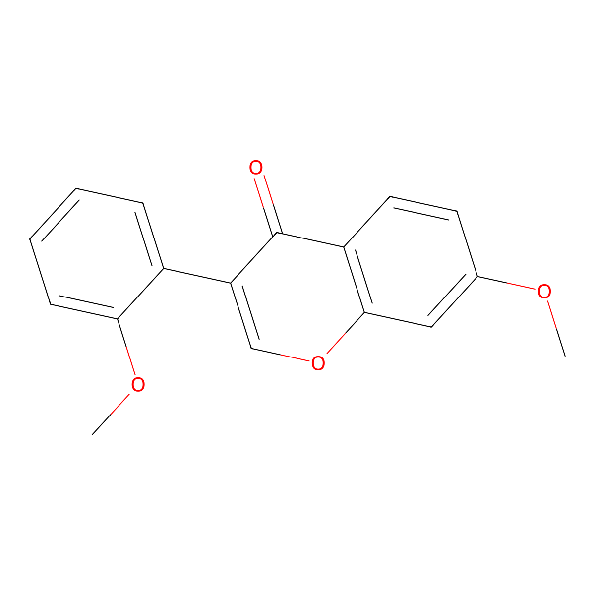 7-methoxy-3-(2-methoxyphenyl)-4H-chromen-4-one molecular structure, CAS 19725-40-7
