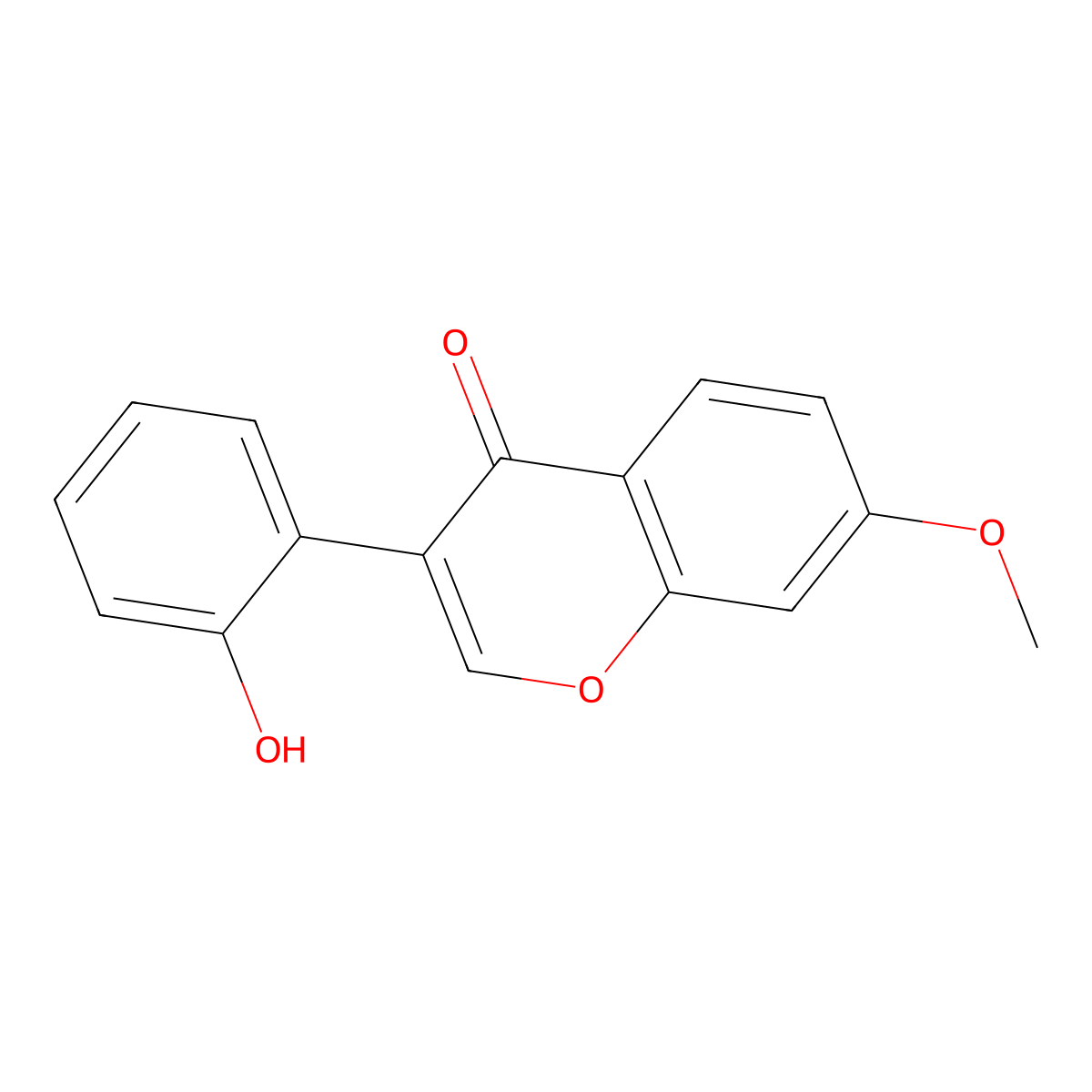 3-(2-Hydroxyphenyl)-7-methoxy-4H-chromen-4-one molecular structure, CAS 19725-41-8