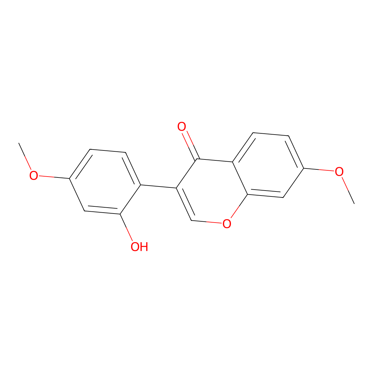 4',7-Dimethoxy-2'-isoflavonol molecular structure, CAS 19725-42-9