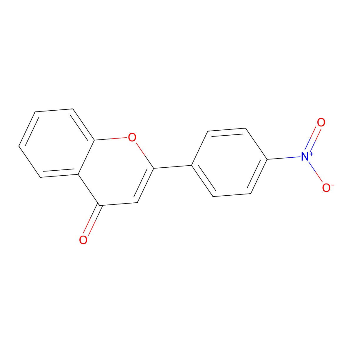 2-(4-Nitrophenyl)-4H-chromen-4-one molecular structure, CAS 19725-49-6