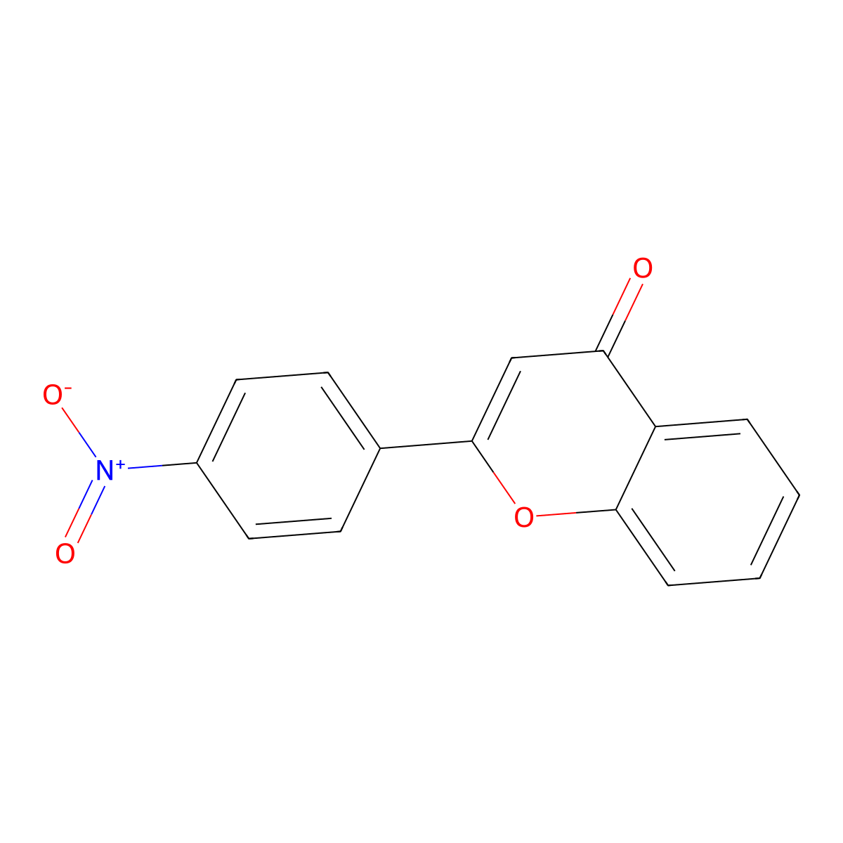2-(4-Nitrophenyl)-4H-chromen-4-one molecular structure, CAS 19725-49-6